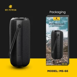 MyPower 30watt speaker| High Bass Speaker |Waterproof IPX6 |Portable Bluetooth Speaker| Bluetooth version 5.3 | Fabric Finishing| ms66 Bluetooth Speaker |Black colour