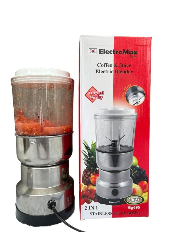 Electromax Stainless Steel 2 In 1 Multipurpose Portable Mini Mixre Grinder
