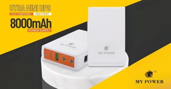 MYPower Router Backup | UPS For Router 12V & 9V | Mobile PowerBank with 8000mAh Li-ion Battery | Multifunctional Portable Backup |12 Months Warranty | Mps404 Ratings 4