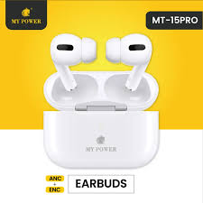 My Power MT15Pro ANC & ENC Earbuds |Handsfree HD Calling| Large Music playingTime| HighBass | Bluetooth Earbuds | Wireless Charging| Smart Touch Control|