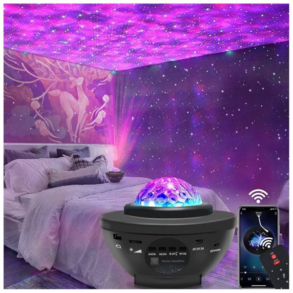 Led Galaxy Projector Light Bluetooth Remote Control With Mp3 | Galaxy Light | Lights For Room Decoration