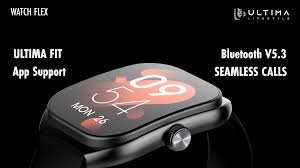 Ultima Watch Flex, 2.01-inch HD Display, Ultima Fit App, Advanced SingleSync Bluetooth Calling, 24/7 health tracking, 100+ sports modes, SOS, IP67 Waterproof smart watch