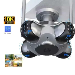 16 MP Outdoor 4 Screen WiFi PTZ Camera Human Auto Tracking 360 Degree Night Vision Wireless Surveillance Camera for Home Security