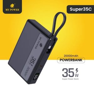 Mypower Super35C 20000mAh Powerbank 35W Fast Charge Dual USB Type-C Input Portable Power Bank