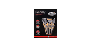 Geemy Gm-595 3 In 1 Hair Clipper, Shaver & Nose Beard Hair Trimmer, Rechargeable Hair & Beard Trimmer