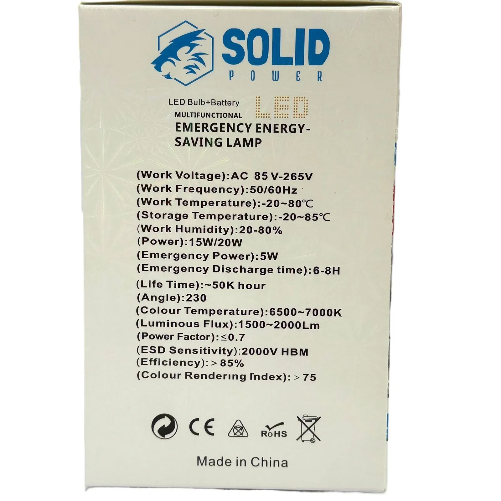 SOLID POWER 15W Multi-Functional Emergency Lamp (SP-15)