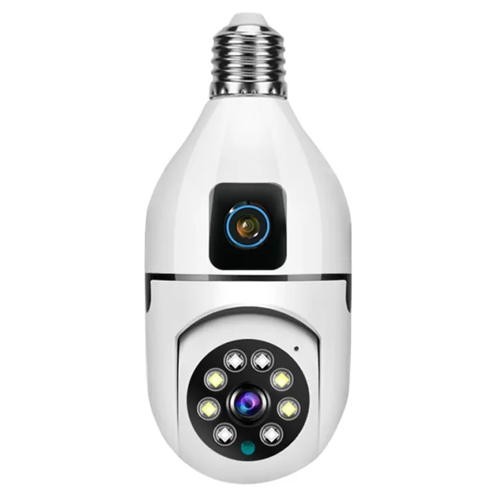 V380 Pro Dual Lens E27 Bulb Wi-Fi Camera