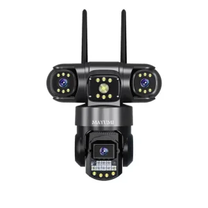 V380 Pro New 3 Lens and 3 Screens PTZ Camera 6MP WiFi Security CCTV Wireless IP Triple-Lens Network PTZ Triple Screens Camera