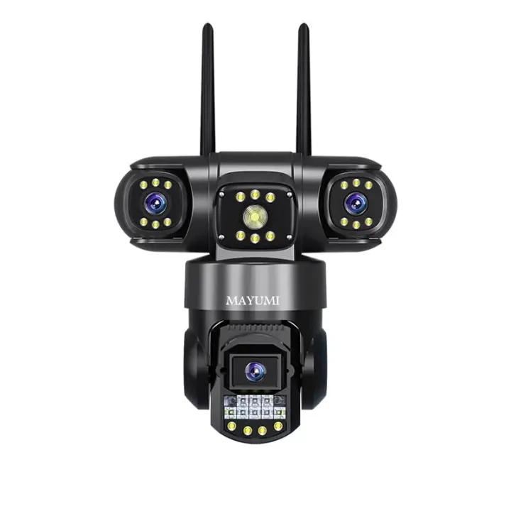 V380 Pro New 3 Lens and 3 Screens PTZ Camera 6MP WiFi Security CCTV Wireless IP Triple-Lens Network PTZ Triple Screens Camera