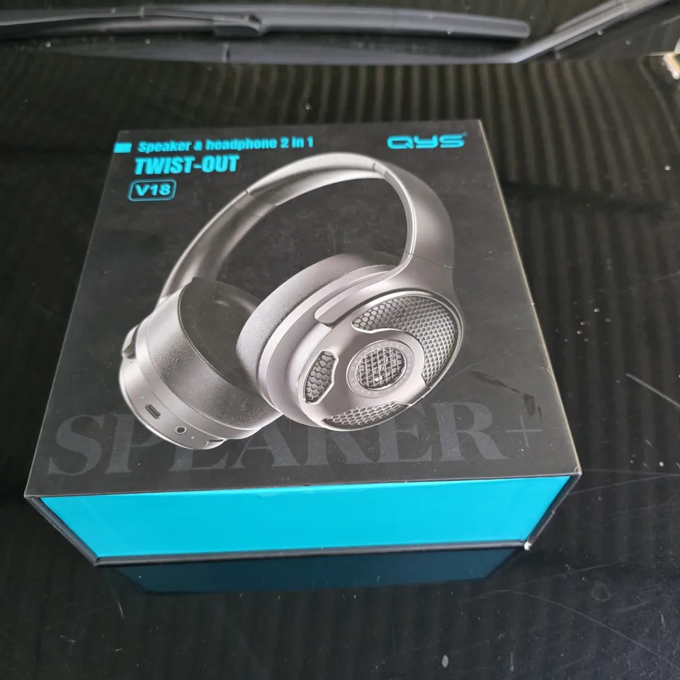2in1 Headphone and Speaker QYS V18 | 30+Hrs of Playtime | Premium Material | Twist Out | 40mm Driver | Support SD Card and AUX