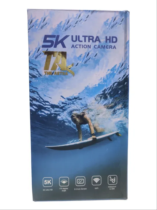 5K Wi-Fi Anti-shake Action Camera Dual Screen Waterproof Sport Camera With Wireless Mic and Extra Battery