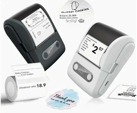 Mini Potable Pocket Wireless Smart Inkless Pos Thermal Printer 58mm Thermal Label Paper Printer