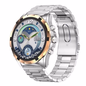 Ultima Magnum E500 Luxury Smartwatch: 1.43” TRU AMOLED Screen, Stainless Steel & Leather Straps, Bluetooth Calling, Advanced Health Suite, 100+ Sports Modes, IP68 Rated Smart Watch