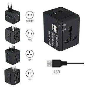 Super Quality Universal Travel Adapter with Dual USB Ports