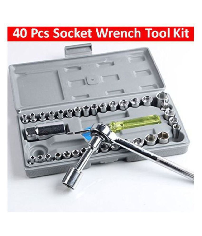 40 in 1 Pcs Wrench Tool Kit & Screwdriver & Socket Set