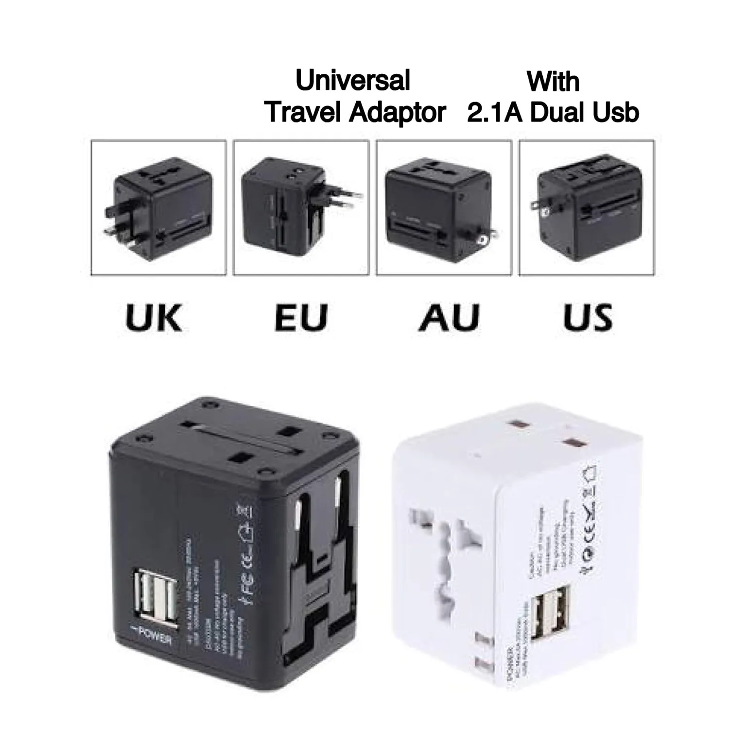 Super Quality Universal Travel Adapter with Dual USB Ports