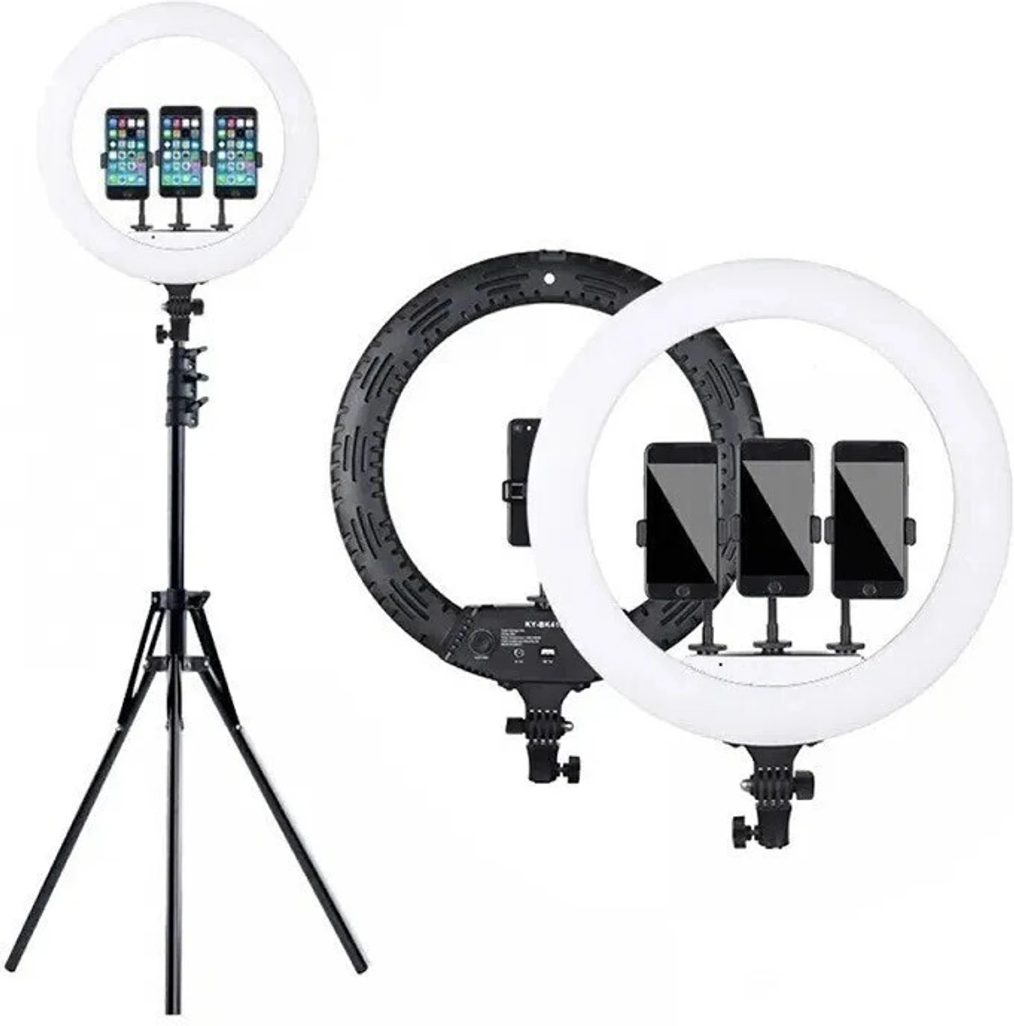 46cm LED Selfie Ring Light with Stand Ringlight With Tripod 60W 3200K-5600K Adjustable Color Temperature