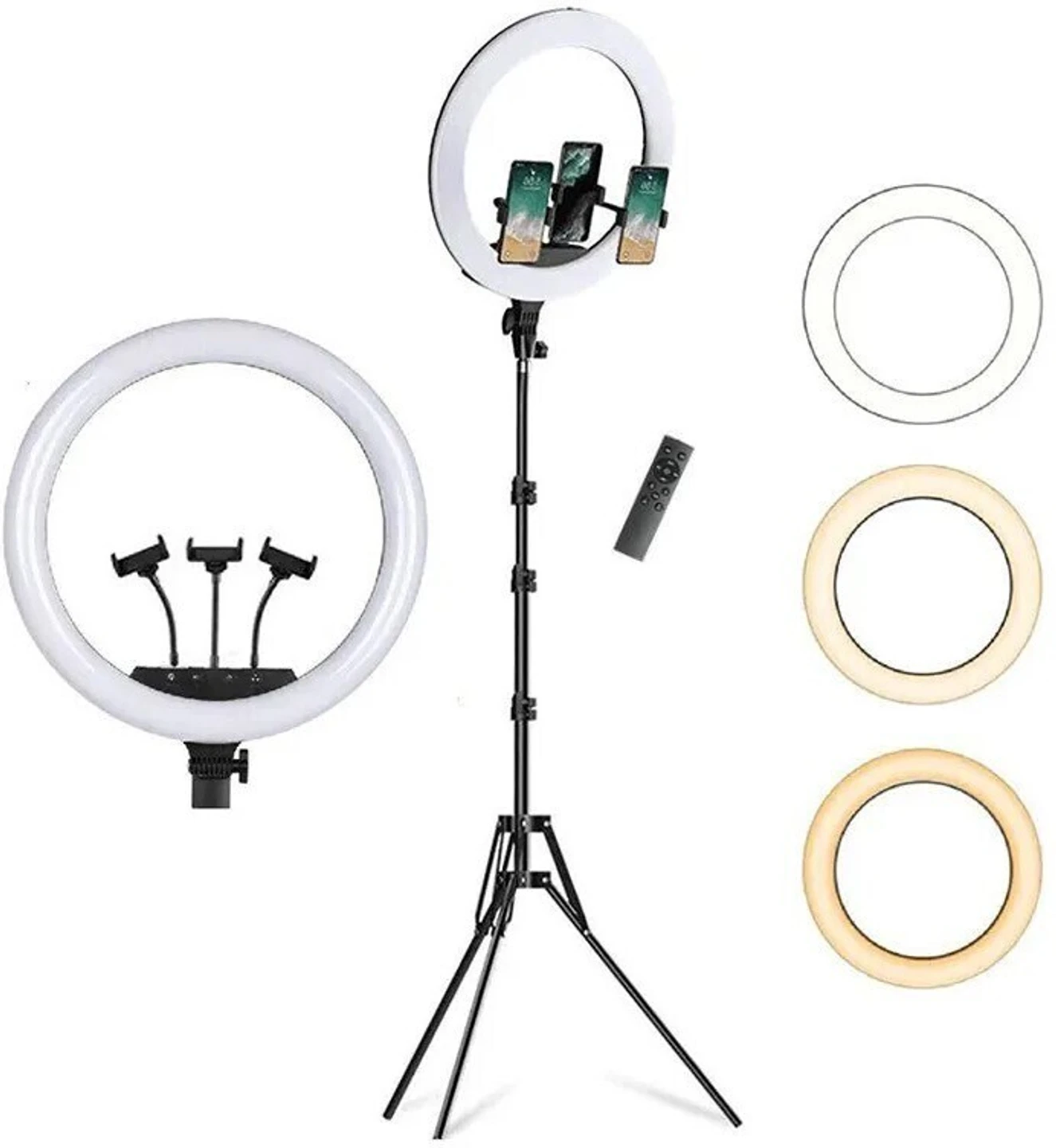 46cm LED Selfie Ring Light with Stand Ringlight With Tripod 60W 3200K-5600K Adjustable Color Temperature