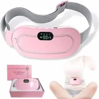 Premium Period Belt | Menstrual Cramp Relief Heating Belt for Women | Electric Warming Pad with Vibration Massage | 3 Temperature Levels | USB Rechargeable | Portable Pain Relief Waist & Abdominal Heating Pad
