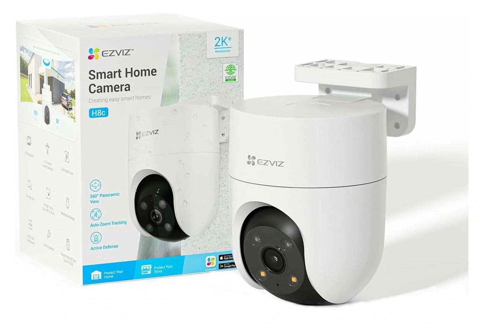 Ezviz H8c Pro 8MP 4K Outdoor Pan & Tilt Wired/Wireless CCTV Camera