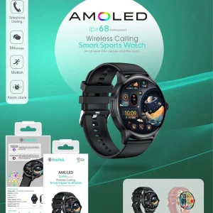 Inotek Tek-68 AMOLED Smart Sports Watch with Wireless Calling | IPX68 Waterproof | 1.43” HD Display – PST