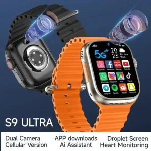 Premium S9 Ultra Smart Watch with 4G SIM Support & Dual Camera working, App Store Working, Google Maps, Facebook, YouTube, Android, Sports Features, Smart Watch With Working Sim & Camera