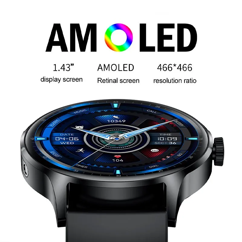 Inotek Tek-68 AMOLED Smart Sports Watch with Wireless Calling | IPX68 Waterproof | 1.43” HD Display - PST